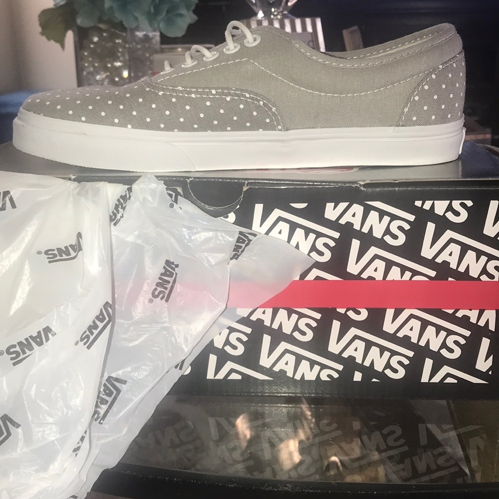 Grey Polka Dotted Vans
